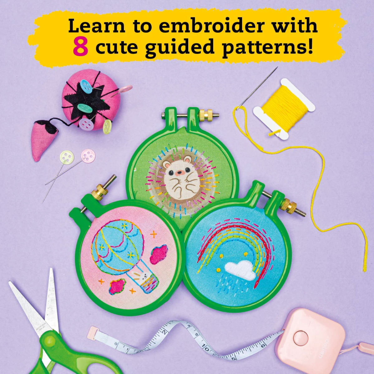 Klutz Super Cute Embroidery Book & Activity Kit