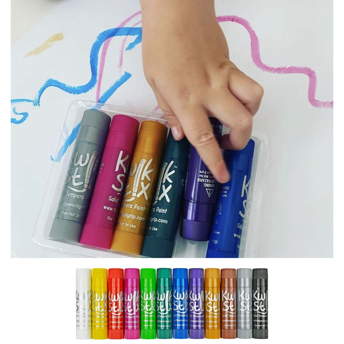 Kwik Stix Metallix Solid Tempera Paints from The Pencil Grip Co