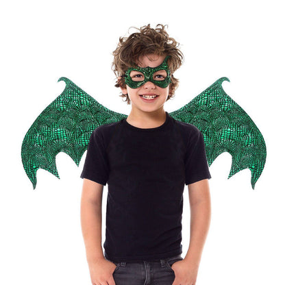 Green/Black Dragon Wings and Mask Set from Little Adventures