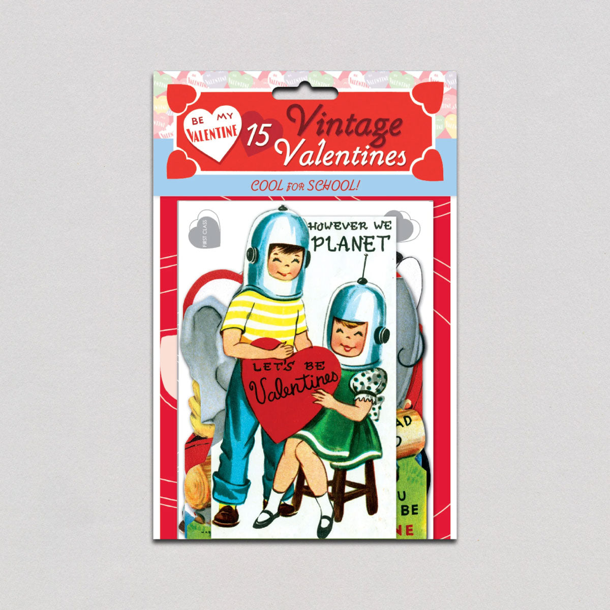 15 Vintage Valentine Cards Pack - In Store Only