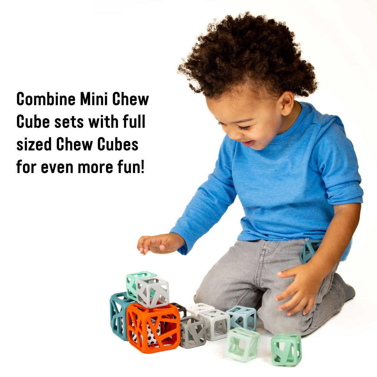 Malarkey Kids Stack 'n Chew Mini Cubes: Monochrome