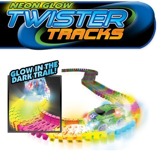 Mindscope Neon Glow Twister Tracks With Green Car