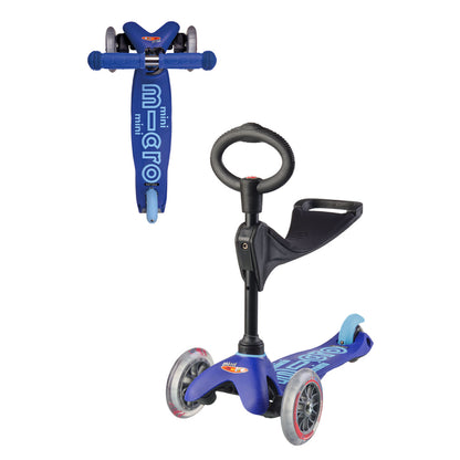 Mini Deluxe 3 in 1 - Blue - From Micro Kickboard