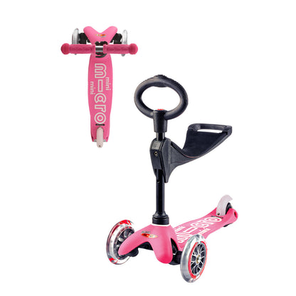 Mini Deluxe 3 in 1 - Pink - From Micro Kickboard