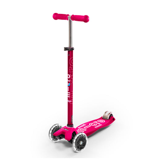 Maxi Deluxe Scooter LED Wheels - Pink - From Micro Kickboard