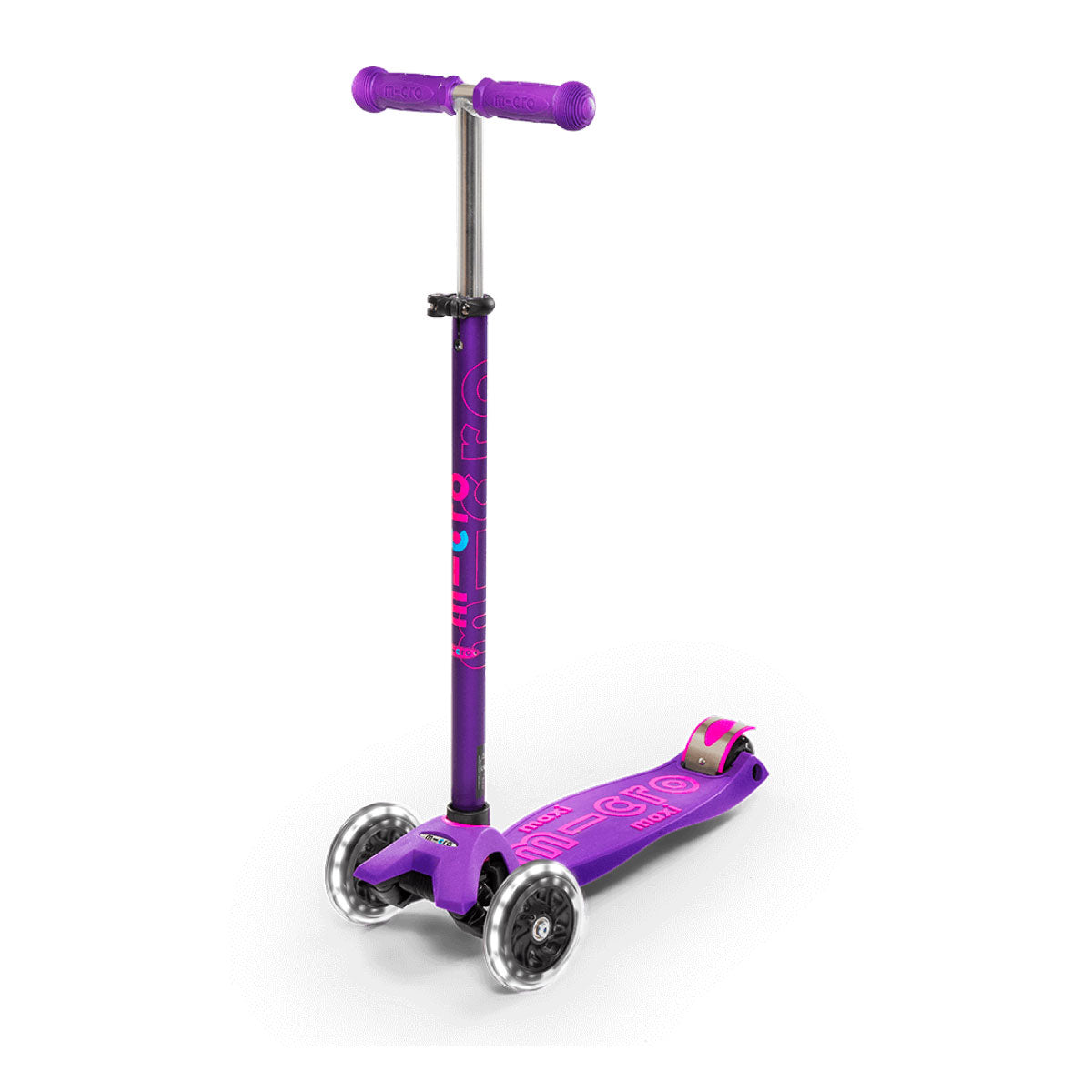 Maxi Deluxe Scooter LED Wheels - Purple - From Micro Kickboard