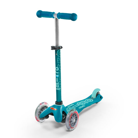 Mini Deluxe Scooter LED Wheels - Aqua - From Micro Kickboard
