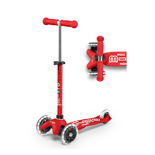 Mini Deluxe Scooter LED Wheels - Red