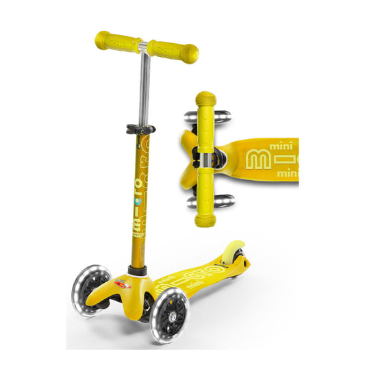 Mini Deluxe Scooter LED Wheels - Yellow - From Micro Kickboard