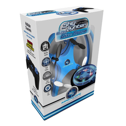 Mindscope Sky Lighter Glow Disc Drone - Blue