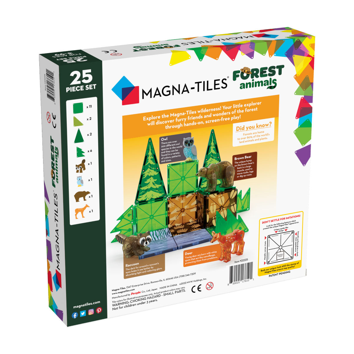 Magna-Tiles Animals - Forest 25 Piece Set