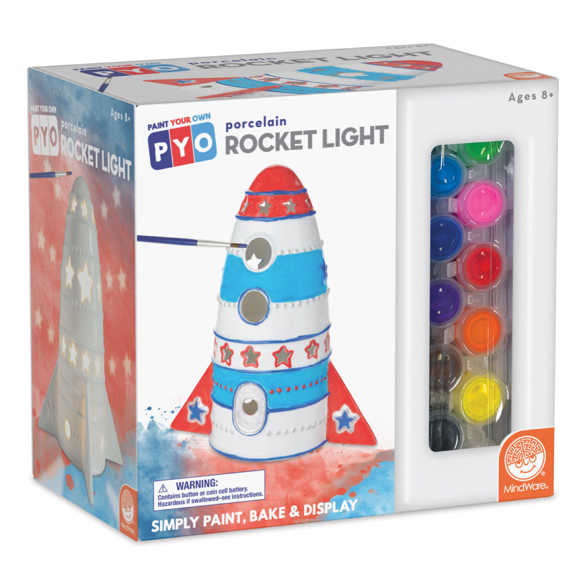 Mindware PYO Paint Your Own Porcelain Rocket Light