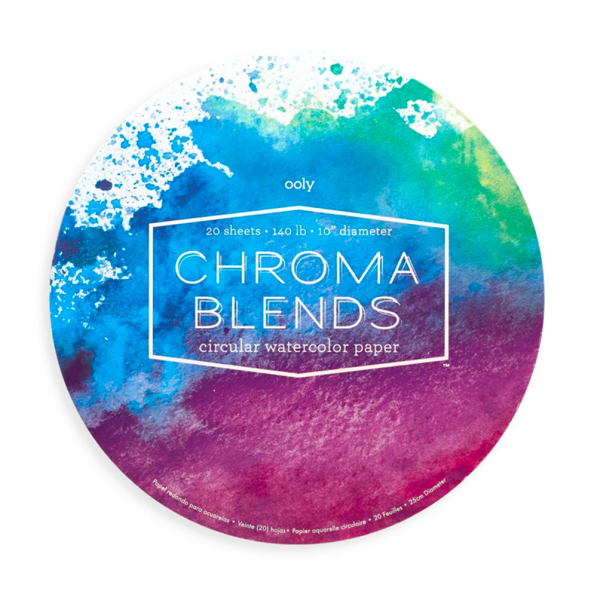 Chroma Blends Circular Watercolor Paper from Ooly