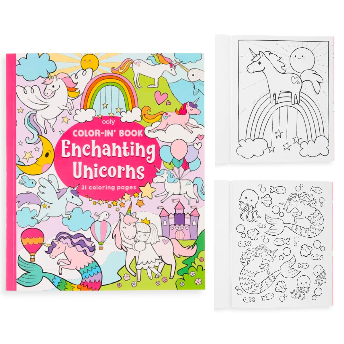 Enchanting Unicorns Color-In' Book from Ooly