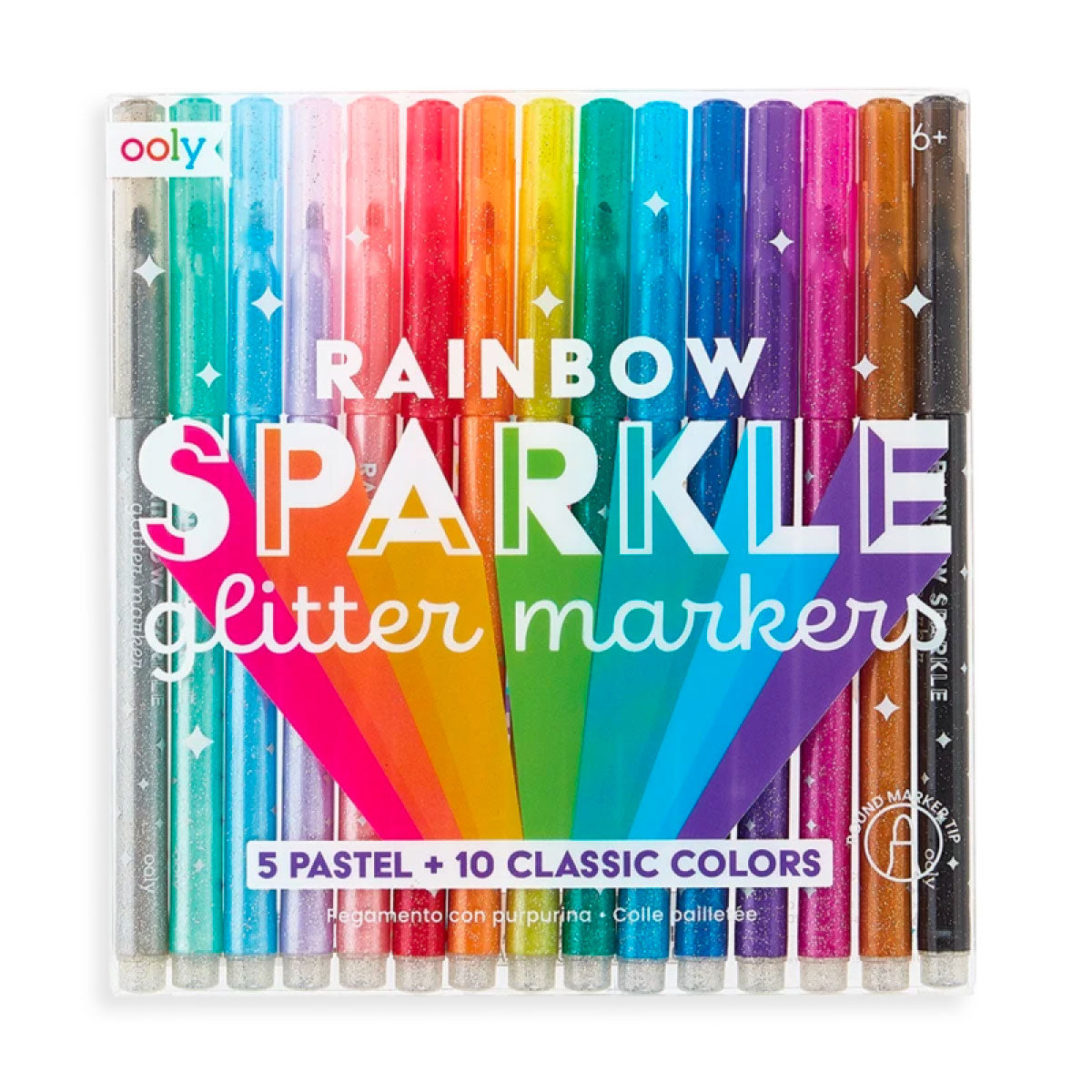 Rainbow Sparkle Glitter Markers from Ooly