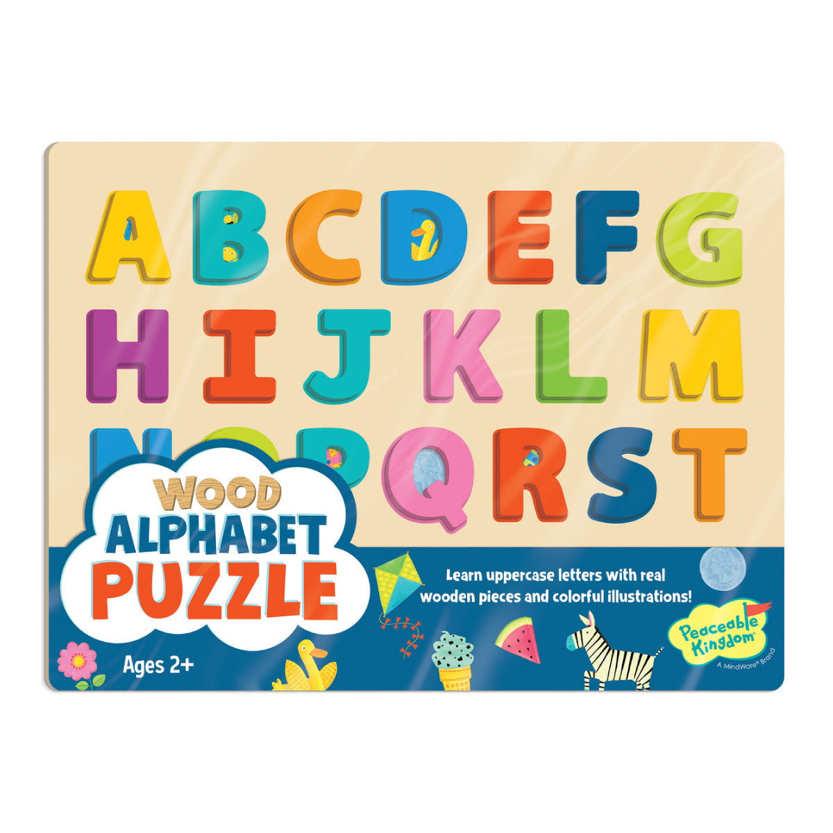 Peaceable Kingdom Wood Alphabet Puzzle