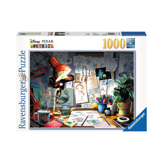 The Artist’s Desk - Disney Pixar - 1000 pc Ravensburger Jigsaw Puzzle