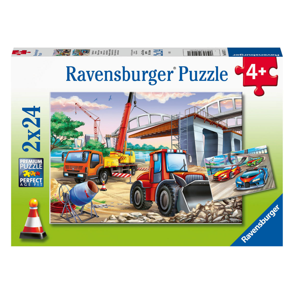 Construction & Cars 2 x 24pc Jigsaw Puzzles from Ravensburger