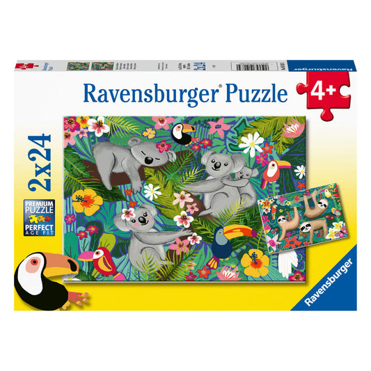 Koalas and Sloths 2 x 24pc Jigsaw Puzzles from Ravensburger