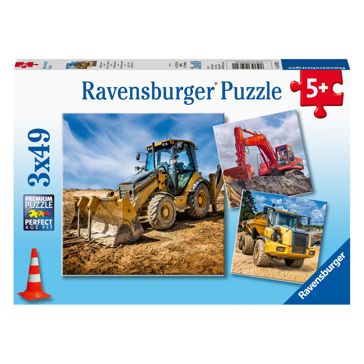 Diggers at Work 3 x 49pc Jigsaw Puzzles from Ravensburger