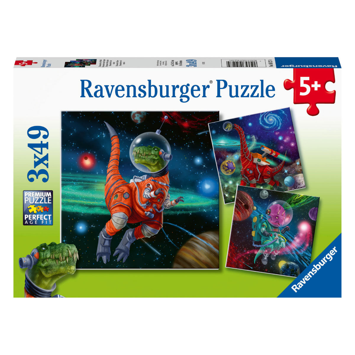 Dinosaurs in Space 3 x 49pc Jigsaw Puzzles from Ravensburger