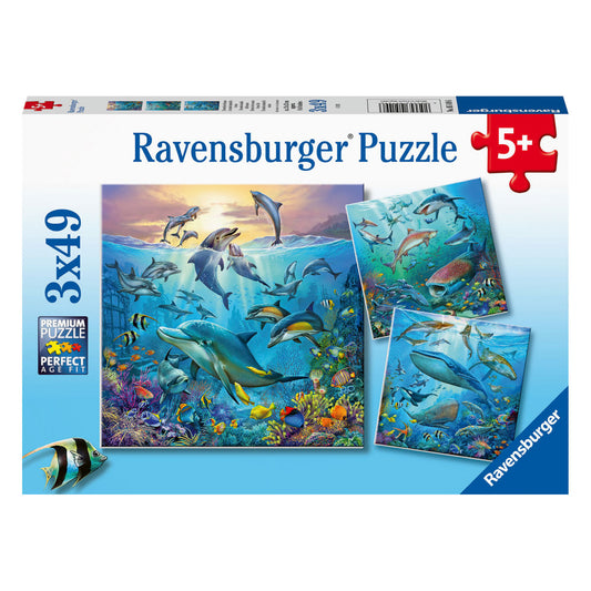 Ocean Life 3 x 49pc Jigsaw Puzzles from Ravensburger