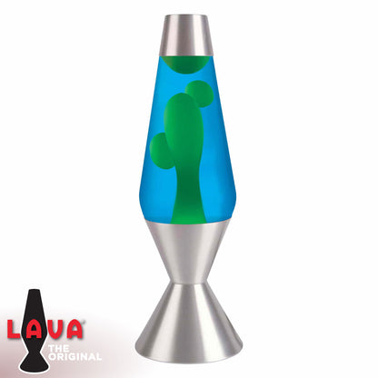 Yellow Wax + Blue Liquid 16.3” Lava Lamp