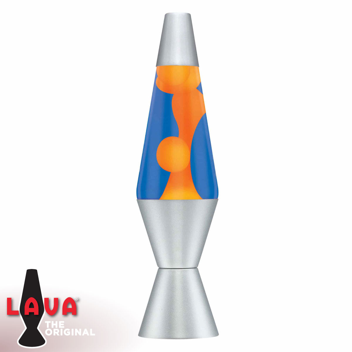 Orange Wax + Blue Liquid 14.5” Lava Lamps