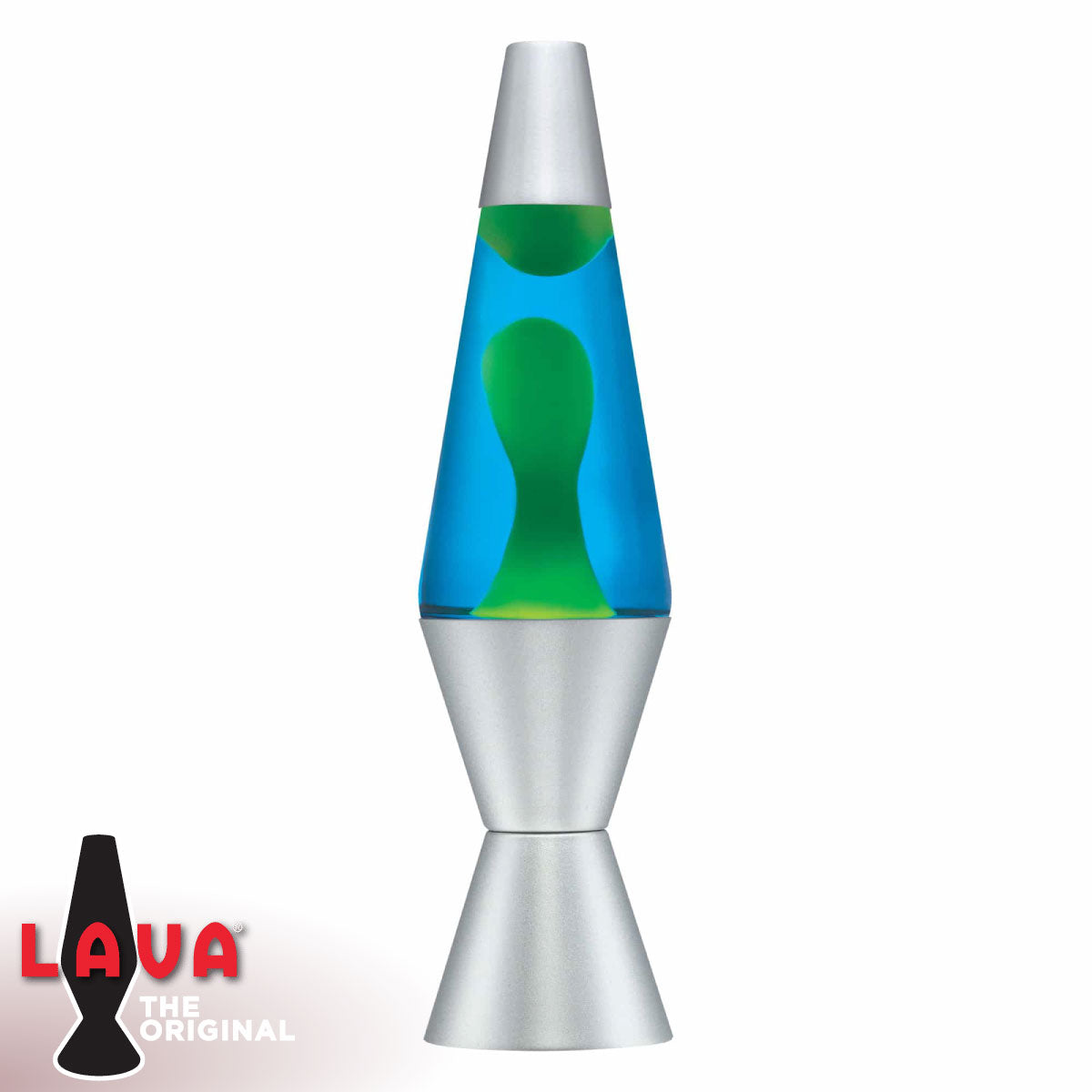 Yellow Wax + Blue Liquid 14.5” Lava Lamps