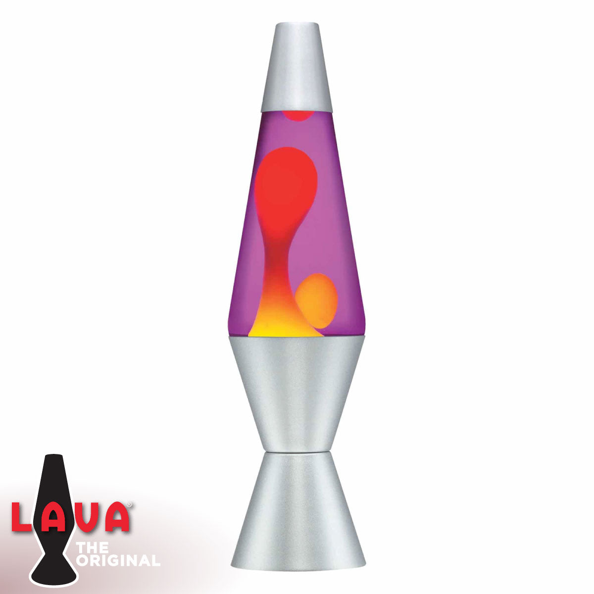 Yellow Wax + Purple Liquid 14.5” Lava Lamps
