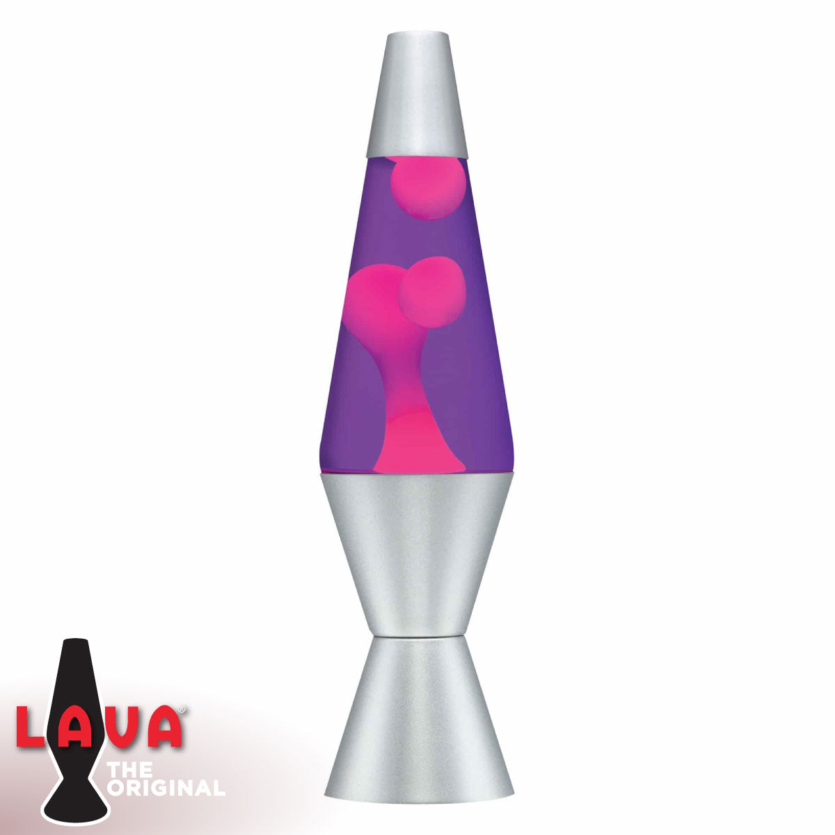 Pink Wax + Purple Liquid 14.5” Lava Lamps
