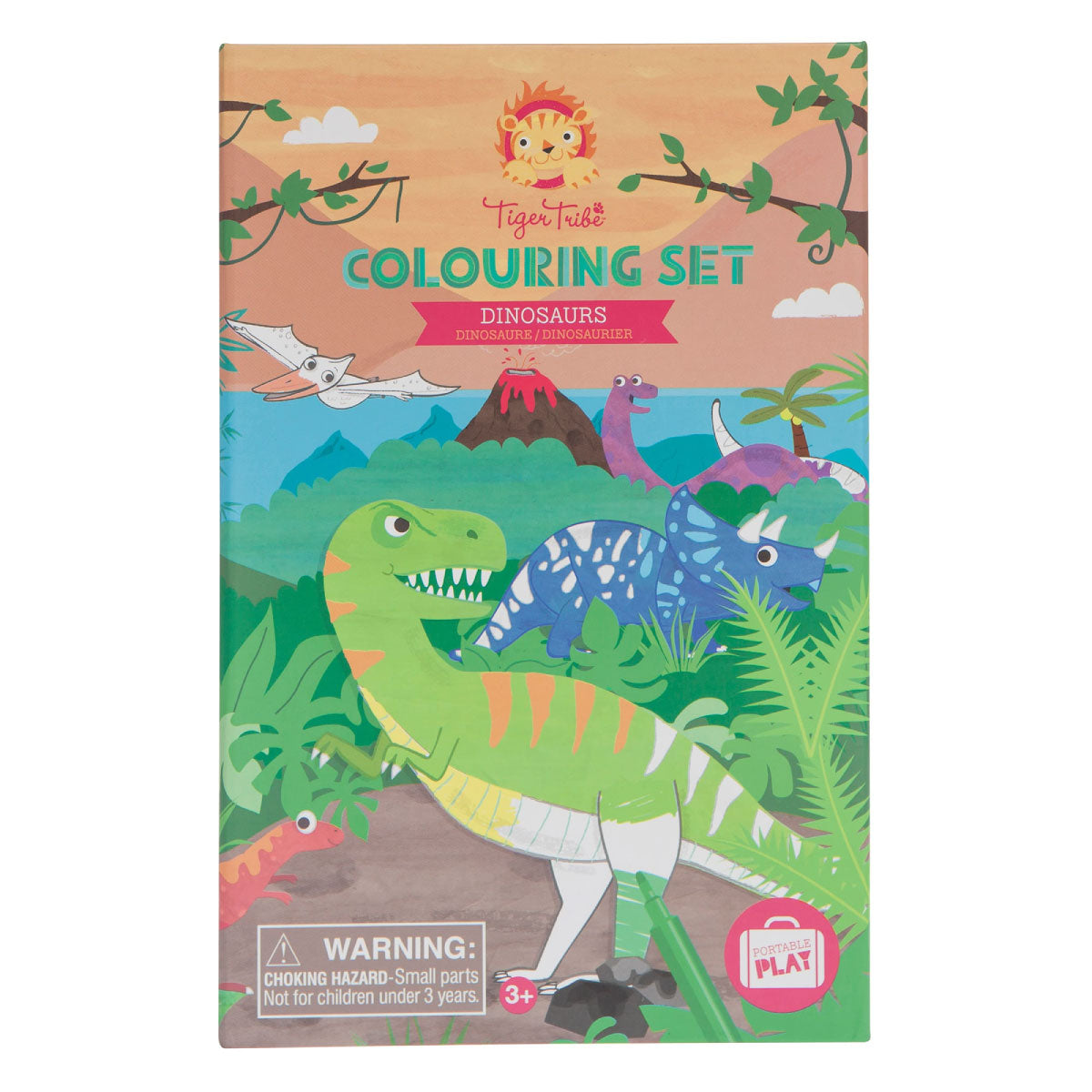 Tiger Tribe Dinosaur Coloring Set