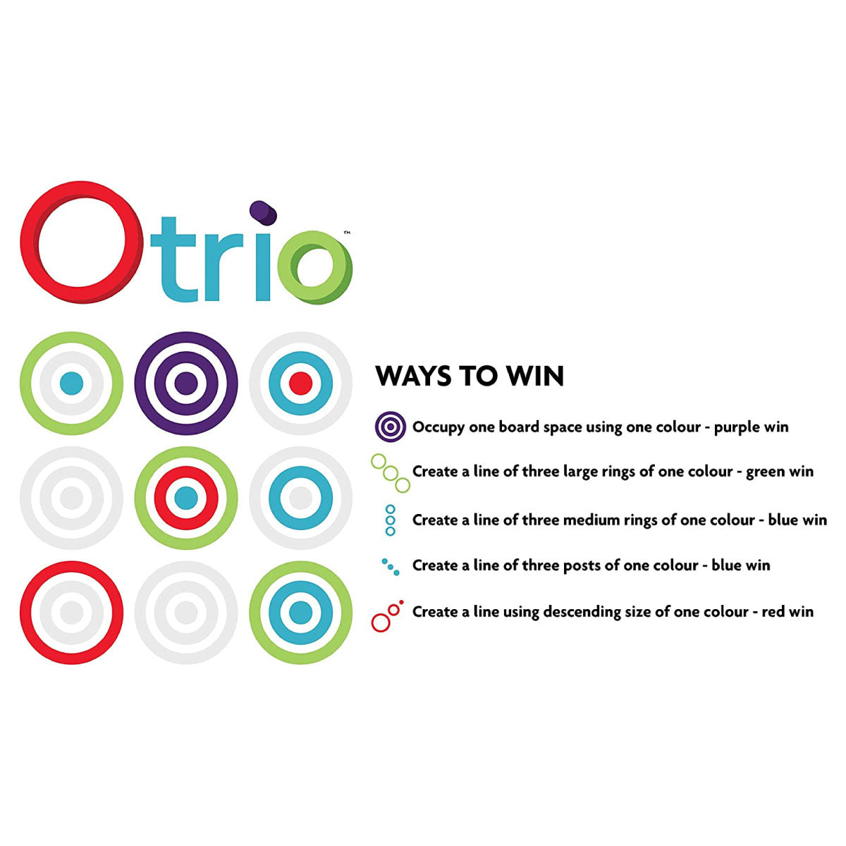 Otrio Game - Ways To Win