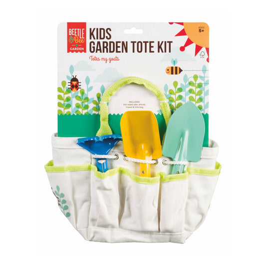 Beetle & Bee Kids Garden Tote with Hand Tools - 4pc Set