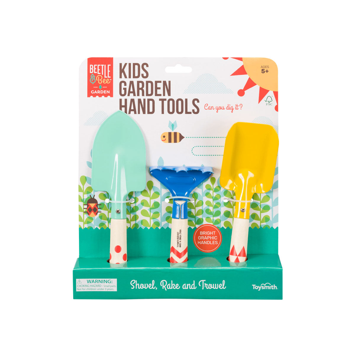 Beetle & Bee Kids Garden Hand Tools - 3pc Set