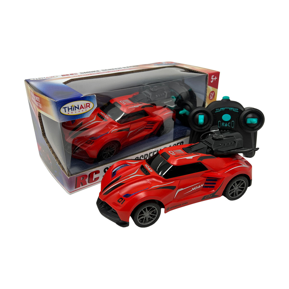 Thin Air Brands RC Smoke Screen Racer Sports Car - Red