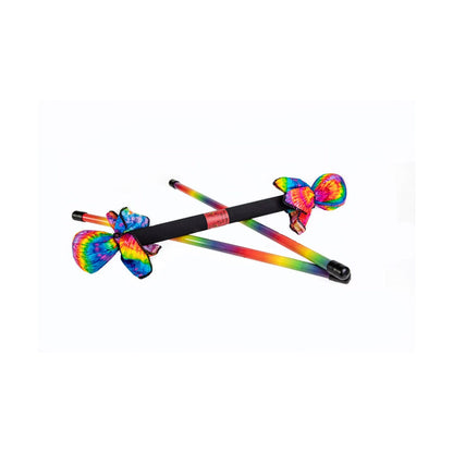 Two Bros Bows Rainbow Tie Dye Juggling Sticks