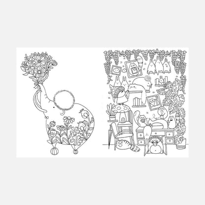 A Million Cute Animals Coloring Book by Lulu Mayo