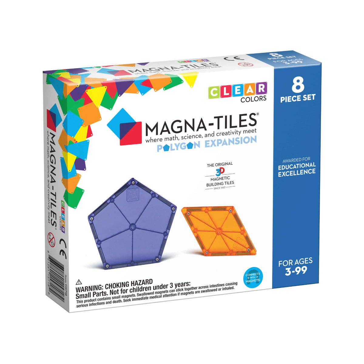 Magna-Tiles Polygons 8 Piece Expansion Pack from Valtech