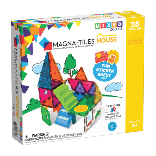Magna-Tiles House 28 Piece Clear Colors from Valtech