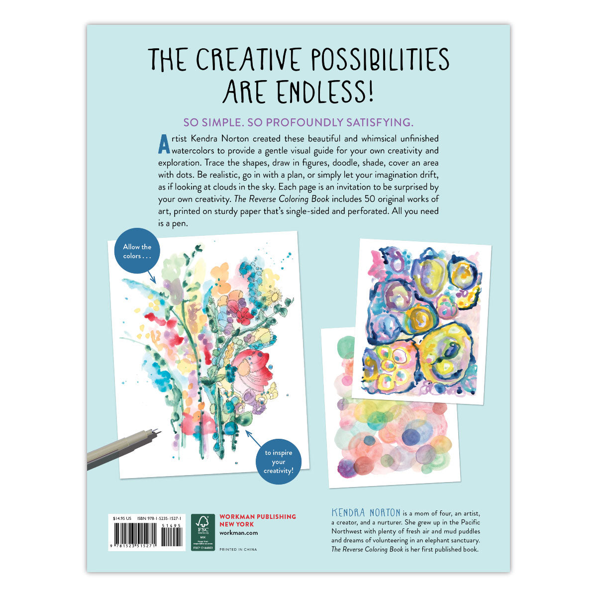 The Reverse Coloring Book by Kendra Norton