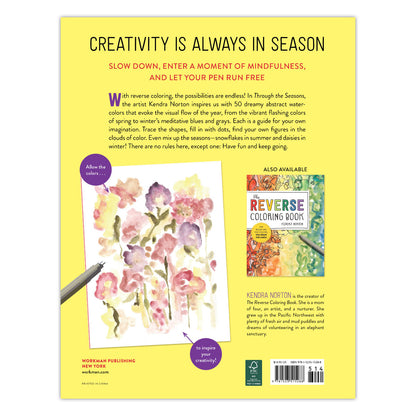The Reverse Coloring Book Through the Seasons by Kendra Norton