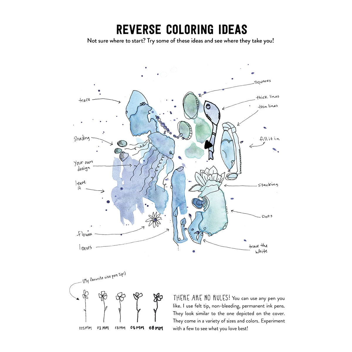 Ink Tracing Patterns Reverse Coloring Book: Draw to Reveal the Hidden Image  (Ink Tracing Coloring Books)