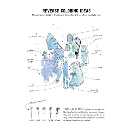 The Reverse Coloring Book Through the Seasons by Kendra Norton