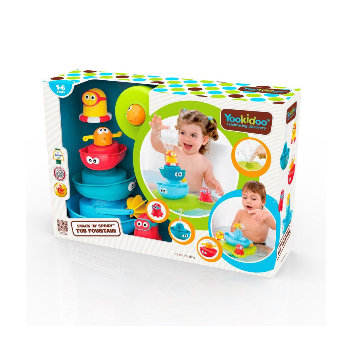 Stack N Spray Tub Fountain Bath Toy from Yookidoo